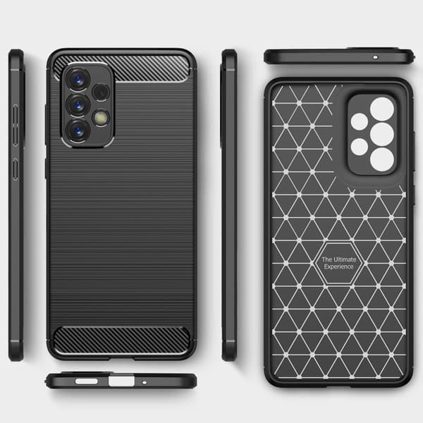 Carbon Flex Samsung Galaxy A73 cover - Sort Black