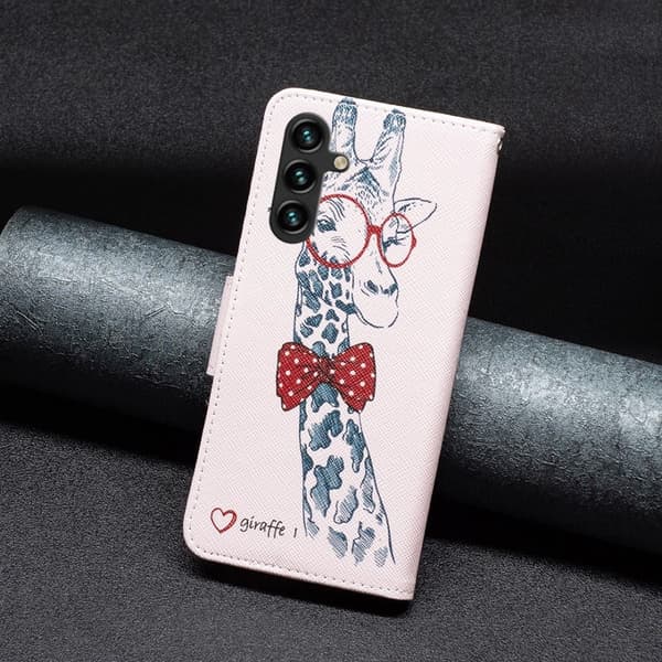 Wonderland Samsung Galaxy A05s Flip Etui - Giraf Pink