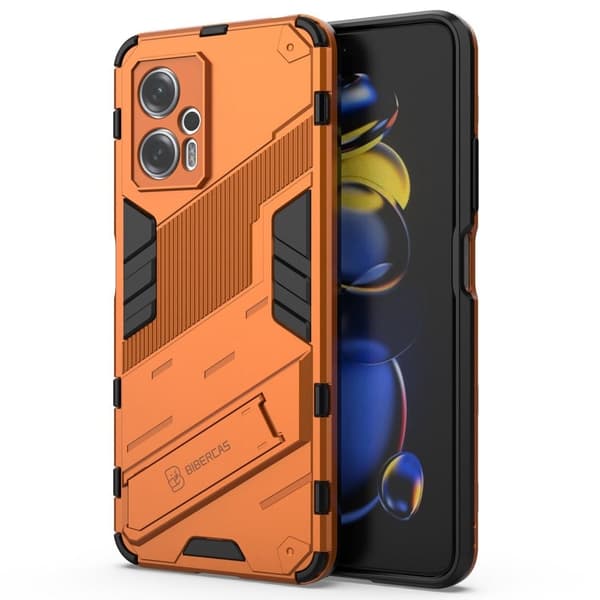 Shockproof Hybrid Deksel med A Modern Touch til Xiaomi Poco X4 Gt / Note 11t Pro / 11t Pro Plus - Oransje Orange