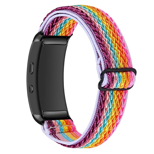 Samsung Gear Fit2 nylonkellon hihna - Sateenkaari Multicolor
