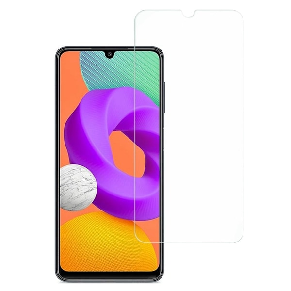 AMORUS kaaren reunan karkaistua lasia näytönsuoja Samsung Galaxy M22 varten Transparent