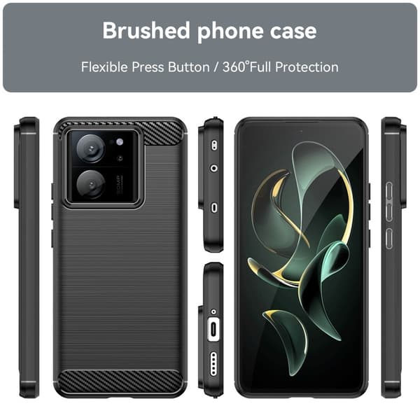 Carbon Flex Etui Xiaomi Redmi K60 Ultra - Svart Black