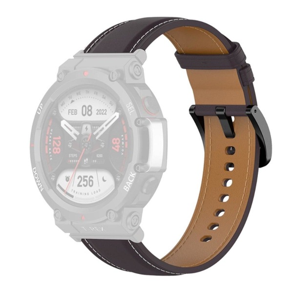 Amazfit T-Rex 2 klockarmband i äkta läder med verktyg - Mörklila Lila