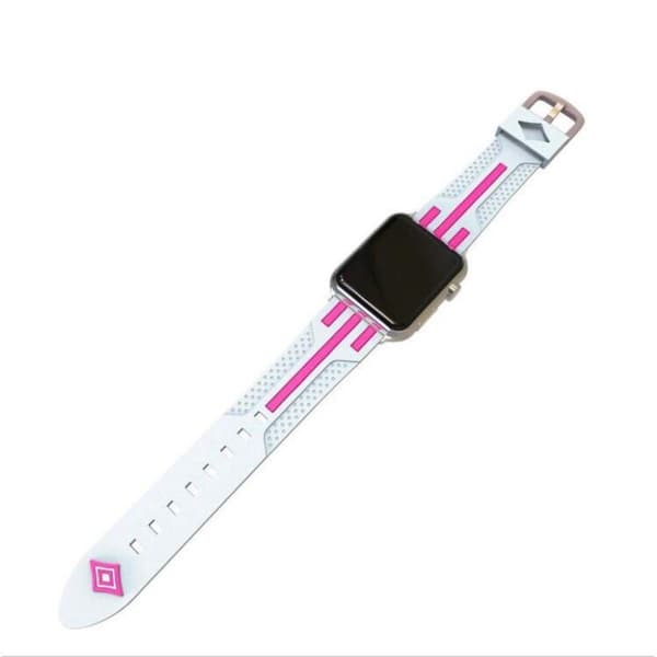 Apple Watch Series 4 44mm erstatnings urrem i silikone med kontrast farve - Grå ude/Rosa inde Multicolor