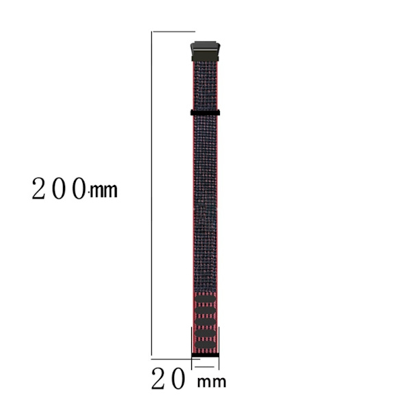 Huawei Band 7 urrem i nylon - Sort / Rød Black