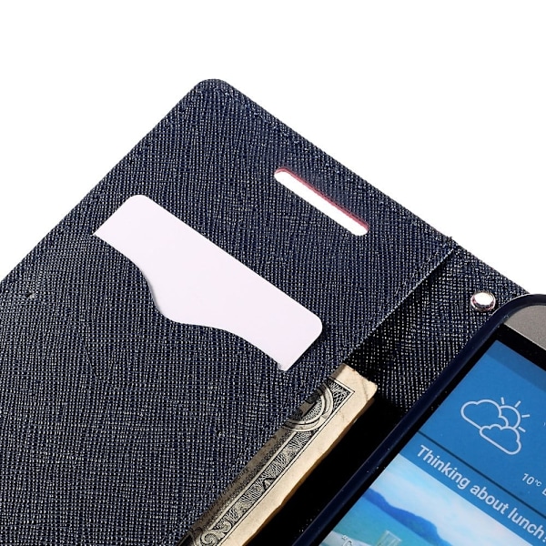 Mercury HTC One M9 Nahkakotelo Korttitaskuilla - Kuuma Pinkki Pink