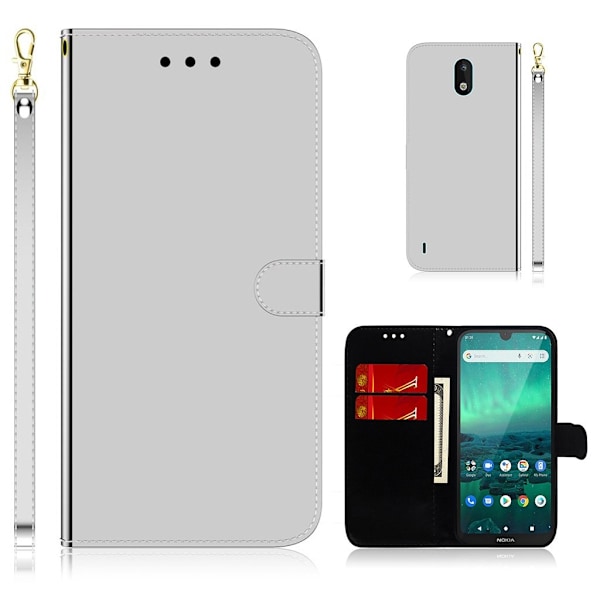 Mirror Nokia 1.3 fodral - Silver/Grå Silvergrå