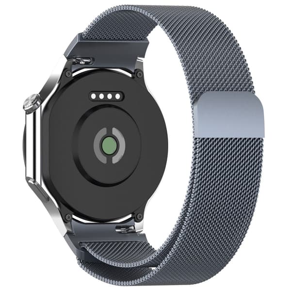 Oppo Watch X / Oneplus Watch 2 Watchstrap Replacement Magnetisk Milanese Watchstrap - Mørkegrå Silver grey