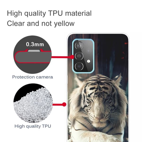 Deco Samsung Galaxy A23 kotelot - Valkoinen Tiikeri White