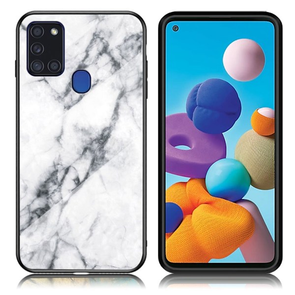 Fantasy Marmor Samsung Galaxy A21s skal - Vit Vit
