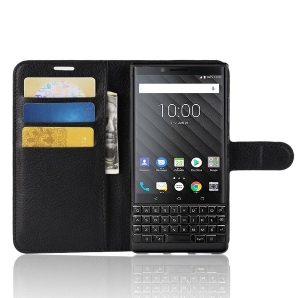 Classic BlackBerry KEY2 flip kotelot - Musta Black