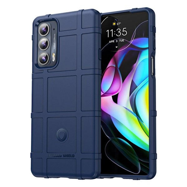 Rugged Shield Etui Motorola Edge 20 - Blå Blue