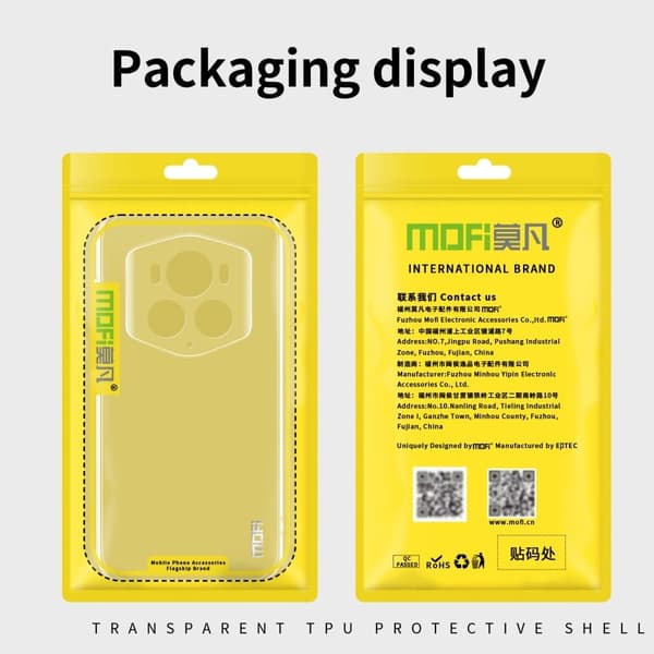 MoFi Clear klart fallsikkert etui for Honor Magic6 RSR Porsche Design Transparent