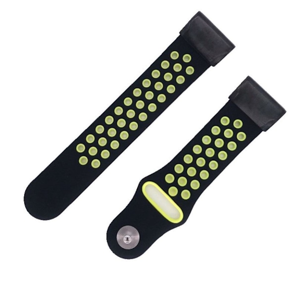 Garmin Fenix 5X 26mm tofarvet silikoneurrem - sort / grøn Green