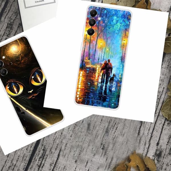 Imagine Samsung Galaxy A05s kotelot - Kissa Silmät Black