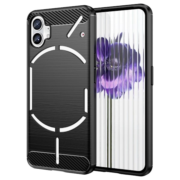 Carbon Flex Nothing Phone (1) deksel - Svart Black