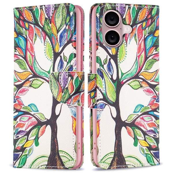 Wonderland iPhone 16 Plus flip-etui - Livstreet Multicolor