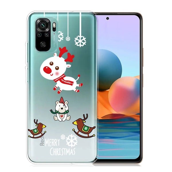 Jul Xiaomi Redmi Note 10S / Redmi Note 10 fodral - Söt Ren multifärg