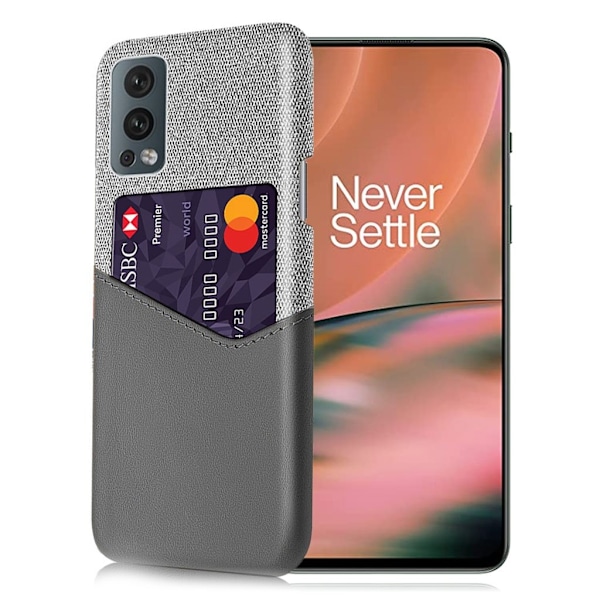 Bofink OnePlus Nord 2 5G skal med korthållare - Silver/Grå Silvergrå