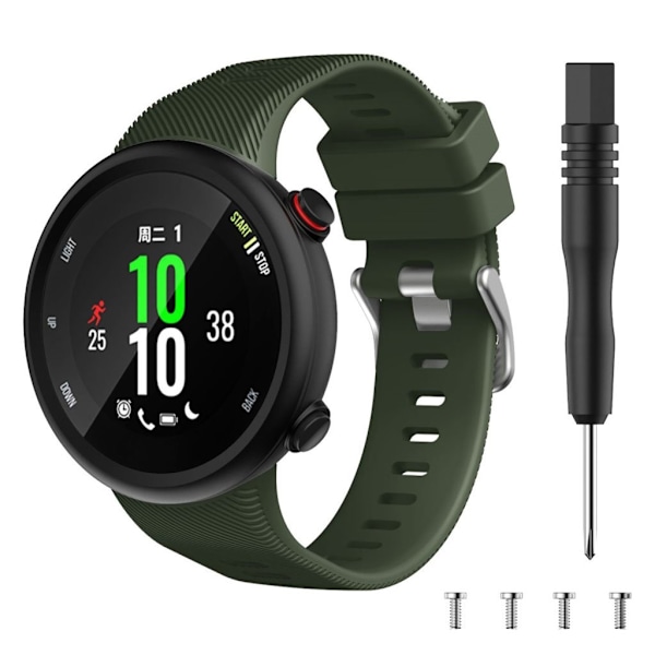 Garmin Forerunner 45 coolt klockarmband i silikon - Militärgrön Grön
