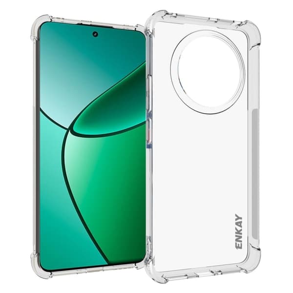 ENKAY klart fallsikkert etui for Realme 12 Plus Transparent