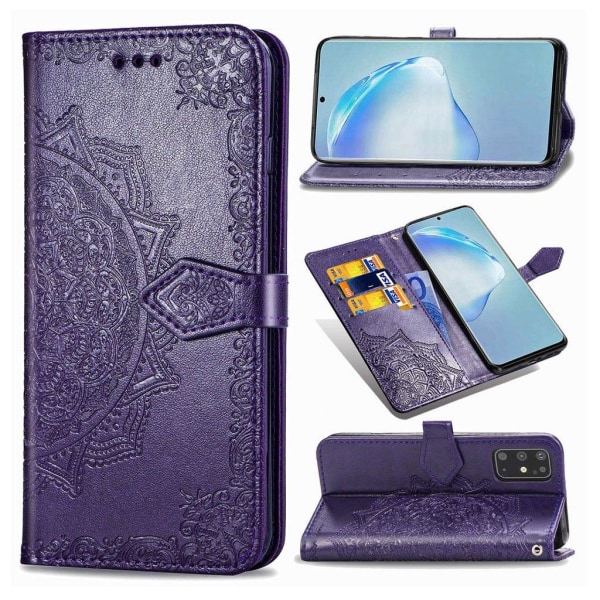 Mandala läder Samsung Galaxy S20 Plus fodral - Lila Lila