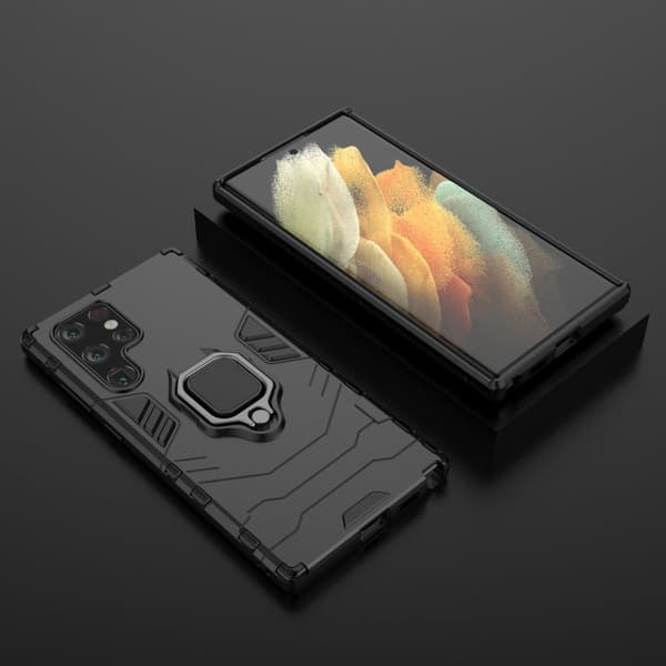 Ring Guard-etui - Samsung Galaxy S22 Ultra - Svart Black