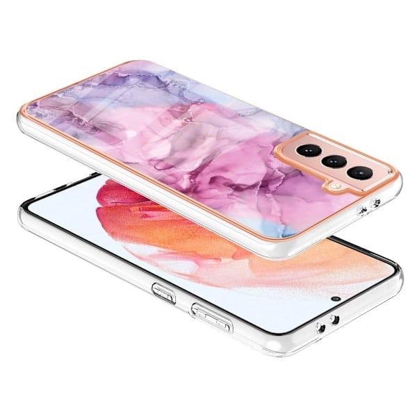 Marmormotiv Samsung Galaxy S21 skal - Ros Rosa