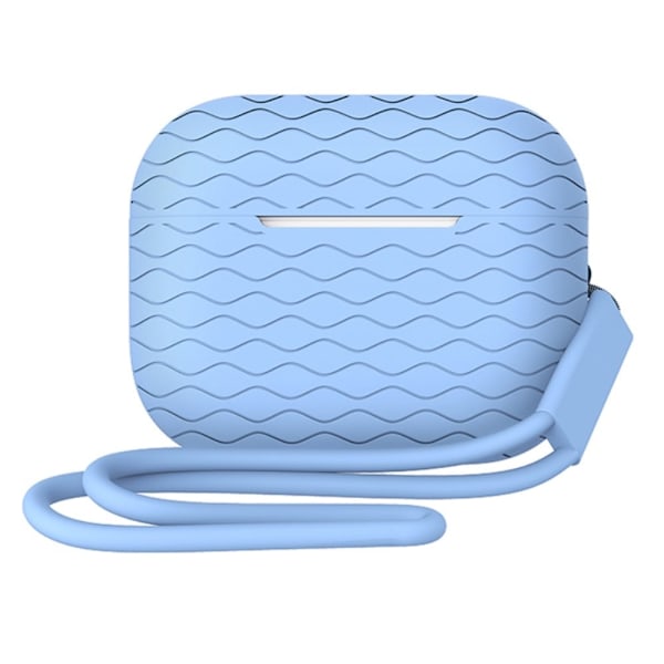 AirPods Pro 2 aalto rakenne silikoni tapauksessa hihna - Denim Sininen Blue