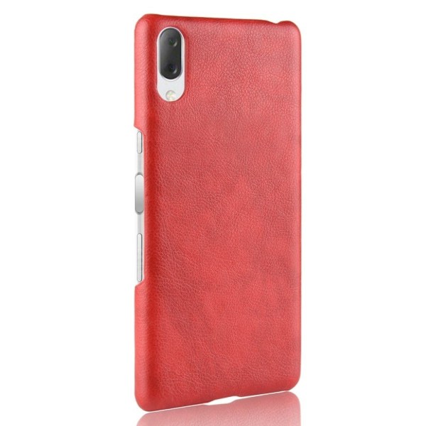 Sony Xperia L3 litchi tekstuuri nahkakotelo - Punainen Red