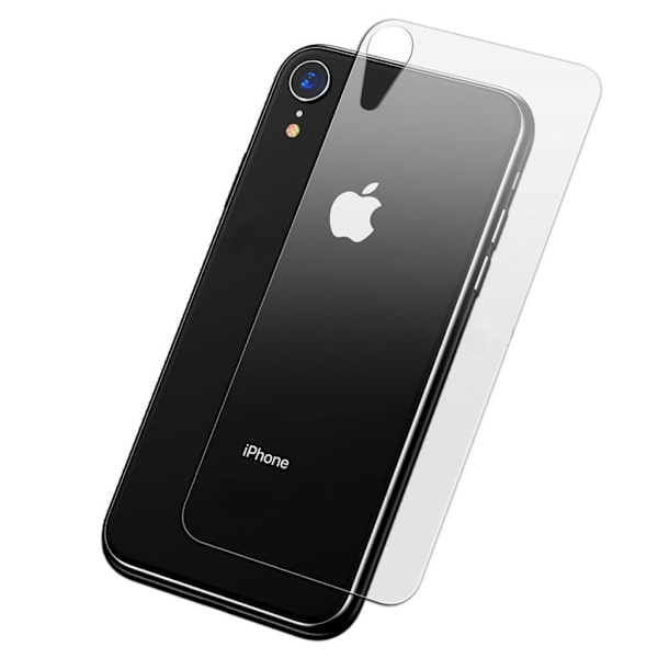 iPhone Xr arc edge bagsidebeskyttelse i hærdet glas Transparent