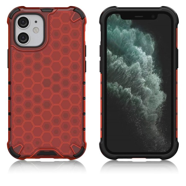 Bofink Honeycomb iPhone 12 Mini etui - Rød Purple