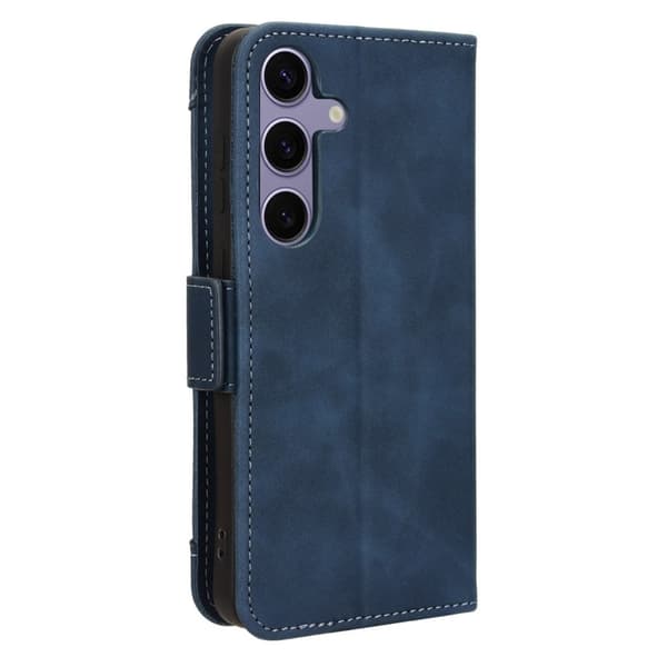 Lommebok-etui i moderne skinn-design Samsung Galaxy S25 Plus - Blå Blue