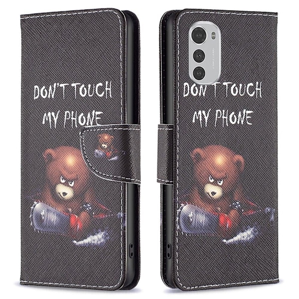 Wonderland Motorola Moto E32 flip etui - Bjørn Black