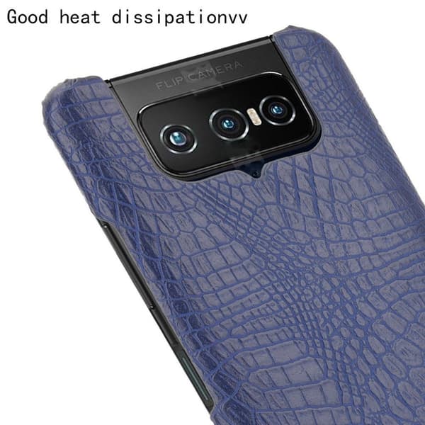 Croco Etui Asus Zenfone 7 / 7 Pro - Blå Blue