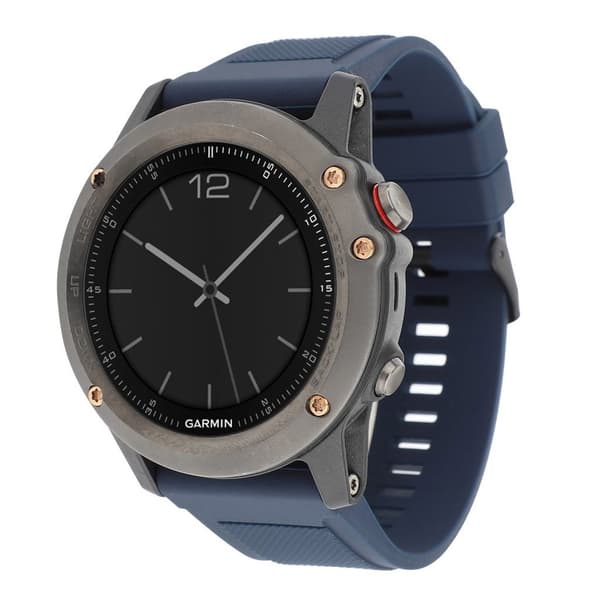 Garmin Fenix 3 / 3 HR / 5X klockarmband i silikon - Mörkblå Blå