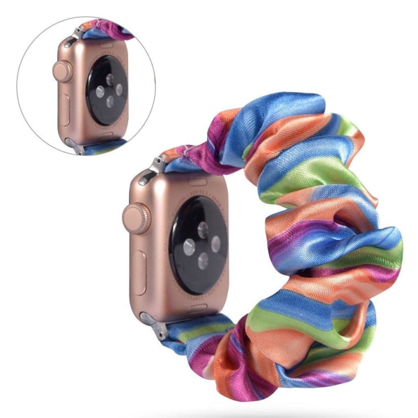 Apple Watch Series 5 44mm kuvioitu kangaskellonauha - Värikkäitä Sävyjä Multicolor