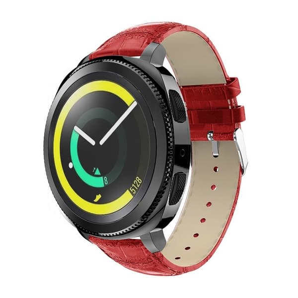 Samsung Gear Sport Klockband med krokodil textur - Röd Röd