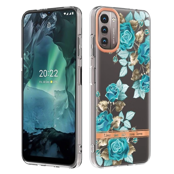 Supertunt och tåligt mjukfodral för Nokia G11 / G21 - Blå Ros Blå
