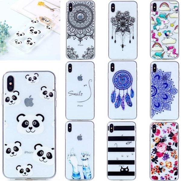 Etui til iPhone Xs Max med lamelprint - Blondeblomst Black