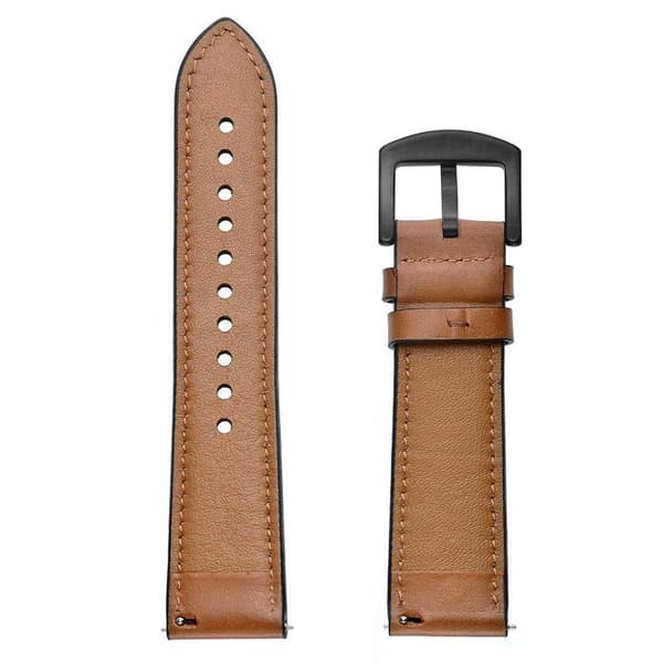 Samsung Gear Sport ægte læder Urrem - Brun Brown