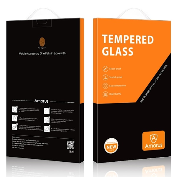 AMORUS kaaren reuna karkaistua lasia näytönsuoja Xiaomi Redmi Note 10T 5G / M3 Pro 5G / M3 Pro Transparent