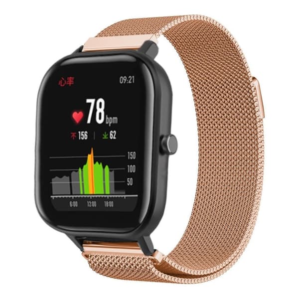 Amazfit Youth milanese rustfrit stål Urrem - Rødguld Pink