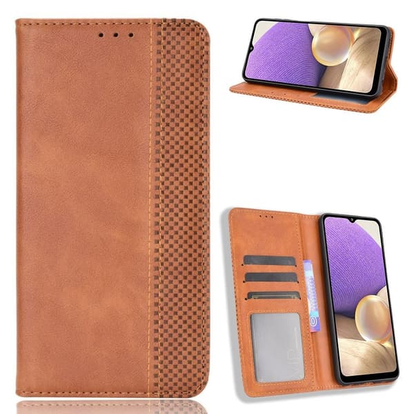 Bofink Vintage Samsung Galaxy A32 5G Lær Etui - Brun Brown