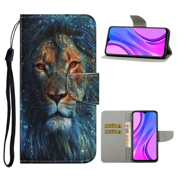 Wonderland Xiaomi Redmi 9C Flippetui - Løve Blue