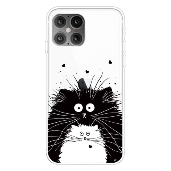 Deco iPhone 12 Mini skal - Två Katter Vit