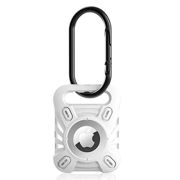 AirTags silikoneovertræk med unikt design - Hvid White