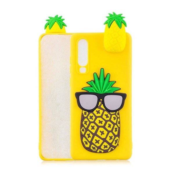 Huawei P30 3D kuvio pehmeä suojakotelo - Ananas Multicolor