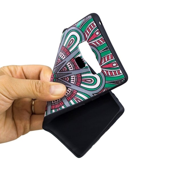 Samsung Galaxy Note9 mobiletui i silikone med  præget mønster - Abstrakt flora Multicolor