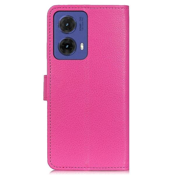 Klassisk Motorola Moto G85 flip etui - Rose Pink